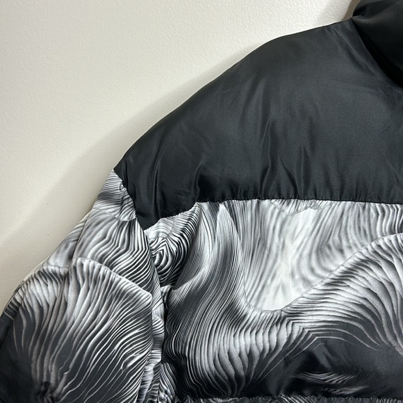 ASOS Collusion Puffer Jacket In Multi Print Mens Black And White Size L - Picture 11 of 11